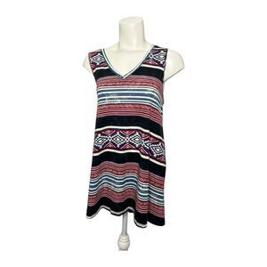 LuLaRoe Kristina Red White Blue Tank Top Tunic Medium NEW‎